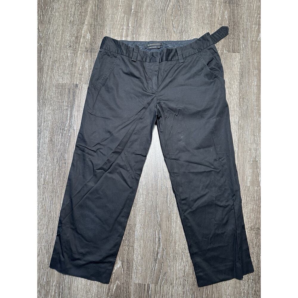 BCBG MAXAZRIA Women's Black Cropped Pants - Size 0 Work Office
